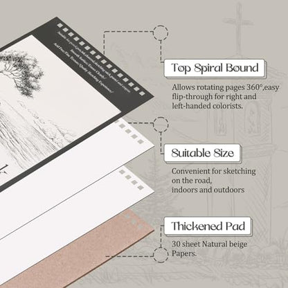 Jexine 20 Pcs Sketch Book Bulk 5.5"x8.5" Top Spiral Bound,Tree | 30 Sheet Each 100gsm Drawing Paper, Sketch Pads for Painting, Artist Sketchbooks Bulk, Art Paper for Students - style: Tree