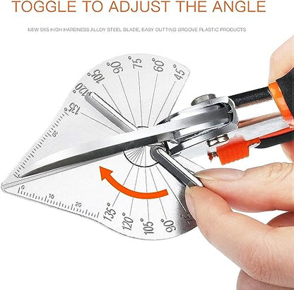 Miter Shears, 45°-135° Adjustable Angle Cutter for Shoe Moulding, Quarter Round and PVC, SK5 Steel Trim Scissors (Tool Only) - size: HD-3101 NB - Shears Without Replacement Blade