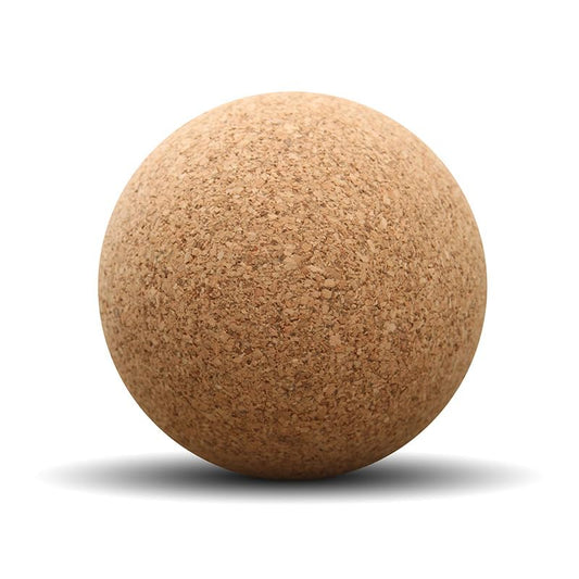 Natural Cork Massage Ball, Eco Sports Equipment, Round Exercise Therapy Ball, Self-Myofascial Release Tool (80 mm)