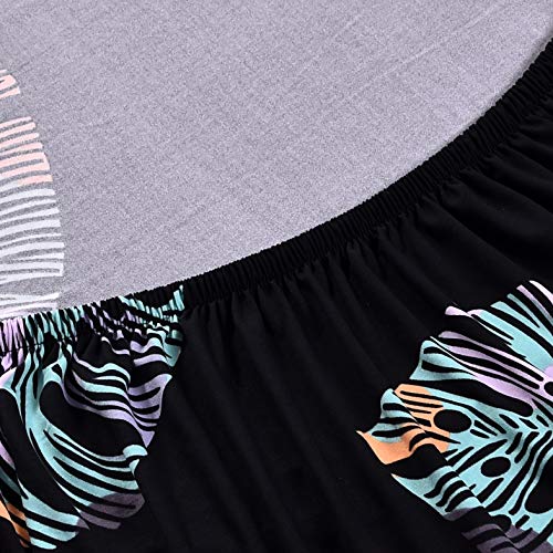 MIFXIN Armless Sofa Cover Futon Slipcover Stretch Elastic Folding Sofa Bed Non-Armrest Couch Sofa Cover Furniture Protector for Dogs Cats Pets (Black Leaves) - color: Black Leaves