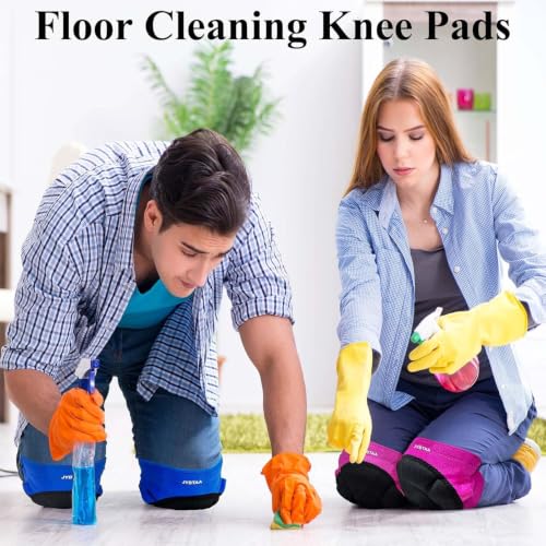 Garden Knee Pads for Women Men, Adjustable Non-Slip Straps, Blue S, 1 Pair - color: Blue, size: Small