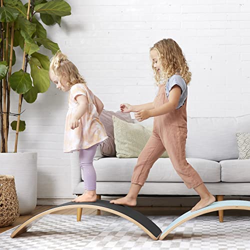 ECR4Kids Balance Board, Montessori Toy, Black - color: Black