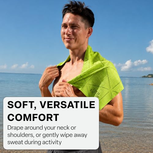 COLD FACTOR Instant PVA Cooling Towels, Cooling Neck Wraps, Lime, 1 Pack - color: Lime