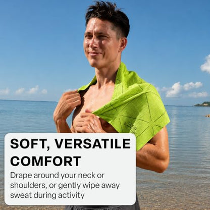 COLD FACTOR Instant PVA Cooling Towels, Cooling Neck Wraps, Lime, 1 Pack - color: Lime