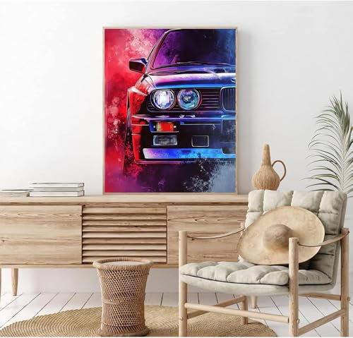 Cool Racing Cars Painting Paint by Numbers Kits 16x20 inch Canvas Racing Head Pattern DIY Oil Painting by Number for Adults Beginners with Brushes Acrylic Pigment Drawings Gift (Without Frame) - color: Artwork 09, size: 16''x20''(without frame)