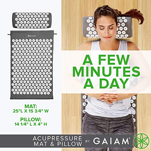 Gaiam Acupressure Mat & Pillow Set, Neck, Shoulder & Back