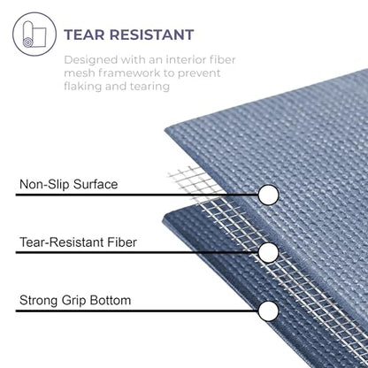 Voyage 5mm Studio Yoga Mats, 6 Pack, 72x24in - color: Calm Studio Multi
