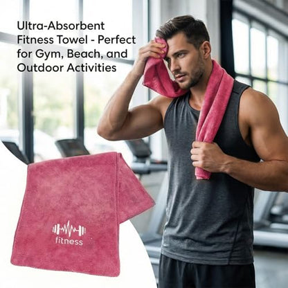 Fitness Towel, Sports Yoga Microfiber Quick-Drying Microfiber Towels for Swimming Gym and Yoga Sweat Pad, Pink - color: Pink