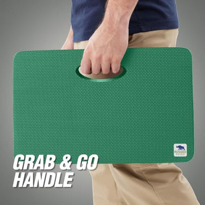 RUGGED RHINO Extra Thick Foam Kneeling Pad for Gardening 2 Pack, Pine Green | Thick Knee Pads, Holds 300 lbs, Protect Knees from Hard Concrete Surfaces for Gardening, Yard, Gym, Mechanic - color: Pine Green