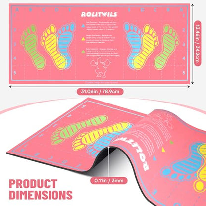 31.5'' X 13.8'' Anti-Slip Squat Mat with Foot Position Guides, Professional-Grade Exercise Mat Perfect for Squats, Leg Training and Lunges, Enhancing Muscle Activation, Versatility and Safety for Home Fitness Enthusiasts - color: Pink