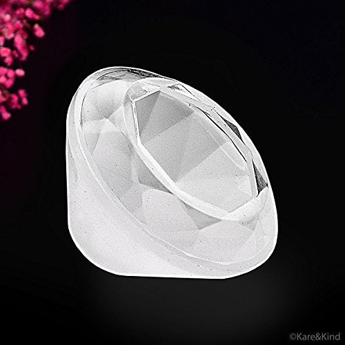 Kare & Kind Polymer Clay/Resin Epoxy Molds - Set of 3 Silicone Shapes - Crystal/Diamond/Sphere - Create Your Own Clear or Opaque Objects - Easy to Remove After Molding - Soft, Durable, Reusable