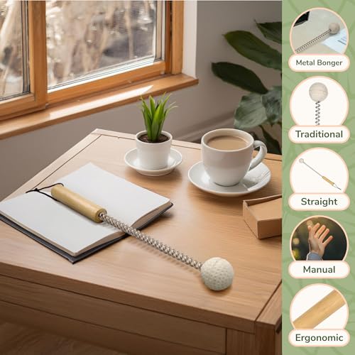 BambooMN 12.5 Inch Bamboo Wooden Metal Bongers for Stress Relief, 2 Units - color: 12.5" Metal Bonger, size: 2 Units