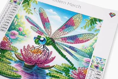 Modern Merch Small Diamond Art Packs Owl Octopus & Dragonfly, Animal Diamond Dots for Adults, Jewel Art Painting Kits, Mini Gem Arts and Crafts for Adults, Round Drill 3 Pack Partial Drill - color: Owl Dragonfly Octopus
