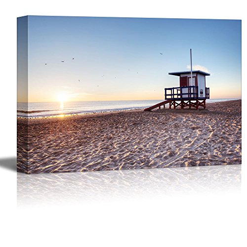 Canvas Prints Wall Art - Beautiful Scenery/Landscape of The Cocoa Beach, Florida | Modern Home Deoration/Wall Art Giclee Printing Wrapped Canvas Art Ready to Hang - 12" x 18" - color: Cocoa Beach, size: 18"L x 12"W