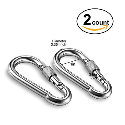 Heavy Duty Stainless Steel Hanging Kit Swing Hangers and Hammock Spring and Swing Swivel Spinner Kglobal Swivel Hook and Locking Snap Hooks for Wooden Sets，tire Swing Swivel, Seat Trapeze Yoga