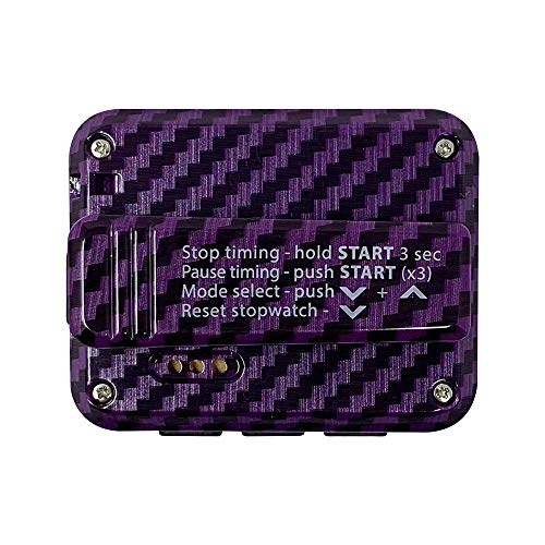 Gymboss Charge Interval Timer and Stopwatch & Watchstrap - Bundle - color: Carbon Purple