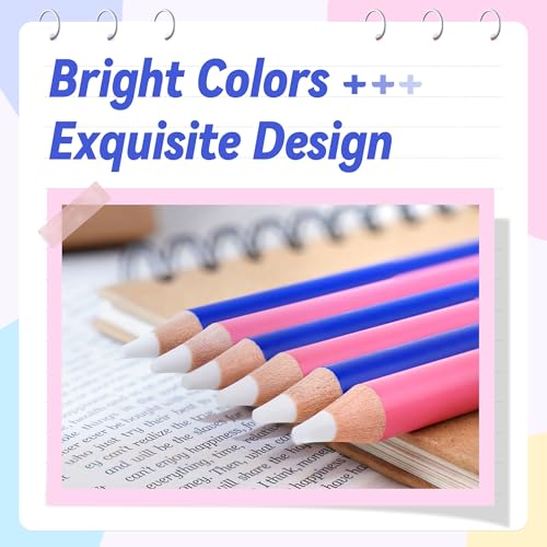 YPLUS Detail Eraser Pencils with Sharpener, Blue, School Supplies, 3 Pcs | Fine Detail Erasing, Sharpener Included, for Sketching, Charcoal Drawings, Pencil Work, and Geometry - color: Blue