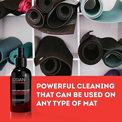 Refreshing Yoga Mat & Equipment Surface Cleaner and High-Performance Microfiber Waffle Towel Duo - Alcohol-Free & Streak-Proof - 8 Ounce, Eucalyptus Spearmint