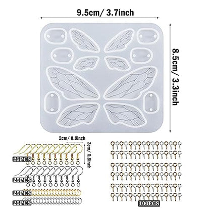 Attuslla Silicone Resin Earring Molds with Jump Rings for DIY Jewelry Making, Pendant, Earrings - color: Style 9