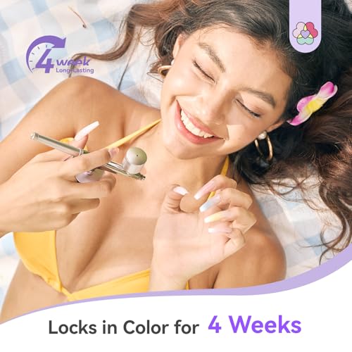 SAVILAND Dilution-Free Airbrush Gel Nail Polish White 2PCS 20ml | Non-Acetone Airbrush for Nails, Hema-Free Airbrush Paint with Fine Mist, for French & Ombre Nail Art Design Salon - color: Z-White Pro