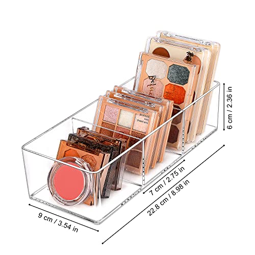 JessLab Acrylic Organizers, Bathroom Organizer for Drawer, Cosmetic Display Cases for Vanity, Countertop, Desk, Kitchen, and Makeup Storage, 3-Section - style: 3 Compartment