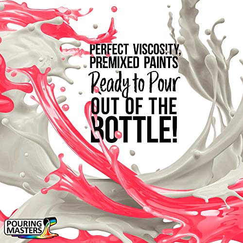 Pouring Masters Neon Streak Pink Ready to Pour Acrylic Pouring Paint - Premium 8-Ounce Pre-Mixed Fluid Acrylic Paint - Fluid Art Supplies for Canvas, Wood, Paper, Tile & Rocks - color: Neon Streak Pink