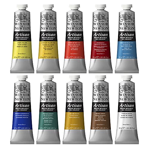 Winsor & Newton Artisan Water Mixable Oil Color Paint Set, 1.25-oz (37ml) Tubes, Set of 10 - style: Tube Set 10 x 1.25-oz