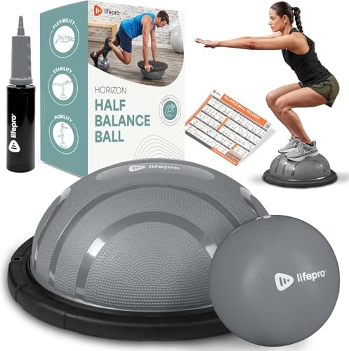 Lifepro Horizon Half Balance Ball Trainer with 440 lb Capacity Stability - color: Gray