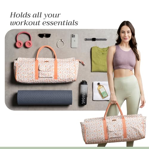 Maison d' Hermine Yoga Mat Duffle Bag Gym Tote Yoga Mat Carry Bag - color: Fair Isle, style: Yoga Mat Tote