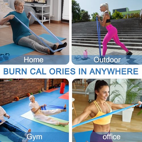 Resistance Bands for Working Out, Physical Therapy, Exercise, Pilates, Yoga - color: Gradient Blue Set