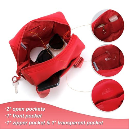 FASTFAIRY Small Gym Shoulder Bag For Women: Black Purse Handbags - Millennials Gen Z Fitness Enthusiasts - color: Red