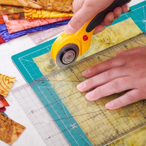 18"x12" Self Healing Cutting Mat, Sewing Mat for Crafts, Double Sided 5-Ply Table Cutting Board for Fabric Quilting Leather Modeling Hobby Project, Turquoise - color: Turquoise, size: 17.7"L x 11.8"W