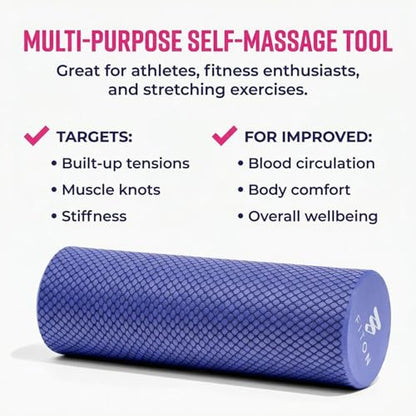 FitOn Travel Size Foam Roller for Muscle Recovery, Fitness & Home Exercise