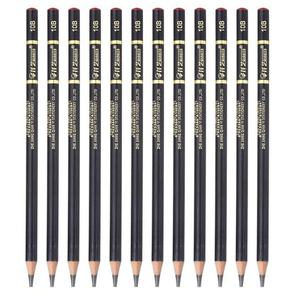 PATIKIL 12Pcs Drawing Pencils for Sketching, 10B Refill Sketch Pencils for Drawing, Graphite Art Pencil Set Professional Resistant Lead for Painting Shading Artist Office Supplies - size: 10B