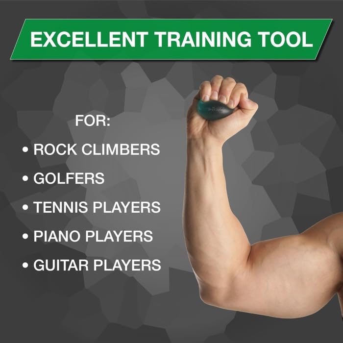 THERABAND Hand Exerciser, Stress Ball, Therapy, Squeeze, Exercise, Green