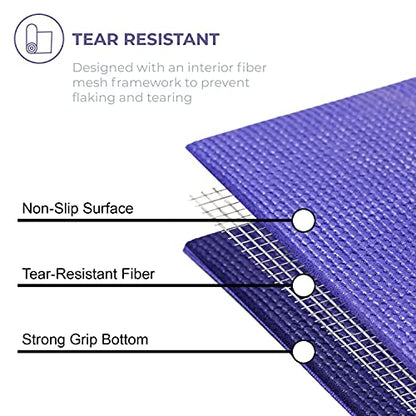 Voyage 5mm Studio Yoga Mats, 4 Pack, 72x24in - color: Purple
