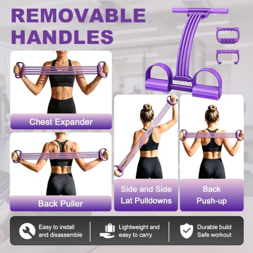 3-in-1 Multifunction Pedal Resistance Band with Handle