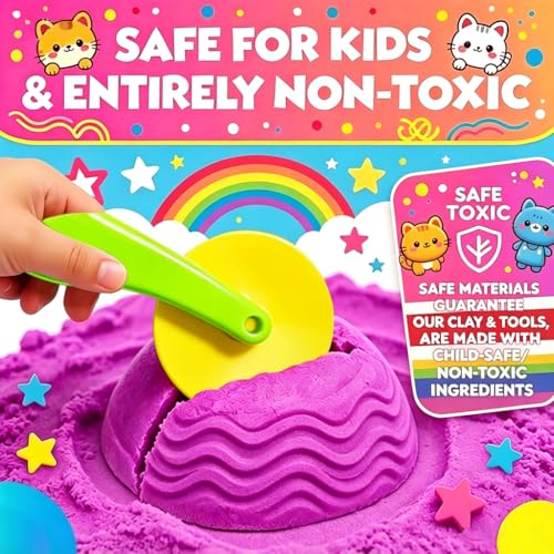 Dough and Clay Play Tools Kit for Kids, Modeling Clay Accessories for Toddlers, Animal Cutters with DIY Rollers & Safety Scissors, Dough Extruder Easy Squeeze for Kids, Ideal Home Play & Baking Set - size: 31pcs
