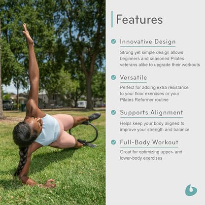 Balanced Body Ultra-Fit Circle Pilates Ring, Body Ring, Great Exercisers for Legs, Fitness Circle, Thigh Exercise, Pilates Circle, Pilate Ring Fitness Equipment for Home or Studio - style: Regular 15 Inch
