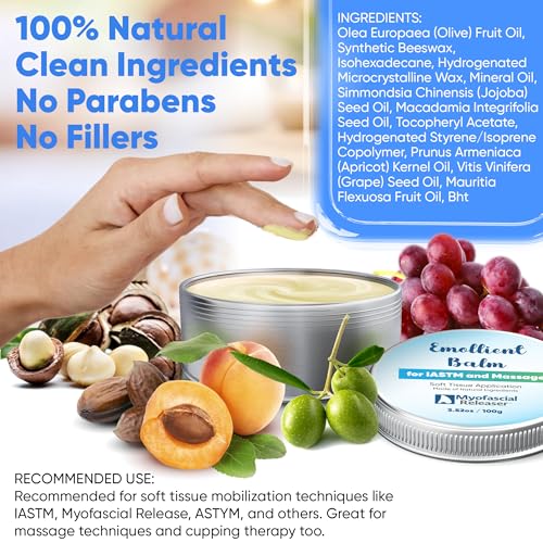 Myofascial Releaser Emollient Balm for Gua Sha Tools, Muscle Scraper Tool - color: 100g