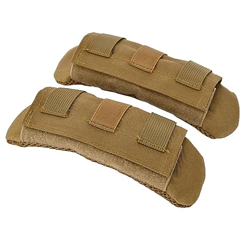2 Pack Shoulder Strap Pad,Vest Shoulder Strap Pads Backpack Strap Pads Fit 2'' Sling Bags Shoulder Straps - color: Khaki