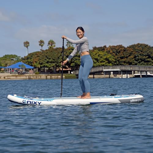 NIXY Venice G5 Cruiser & Yoga Inflatable Paddle Board | 10'6" x 34" x 6" Ultra-Light SUP with Welded Seams, Woven Drop Stitch for Safety and Durability.