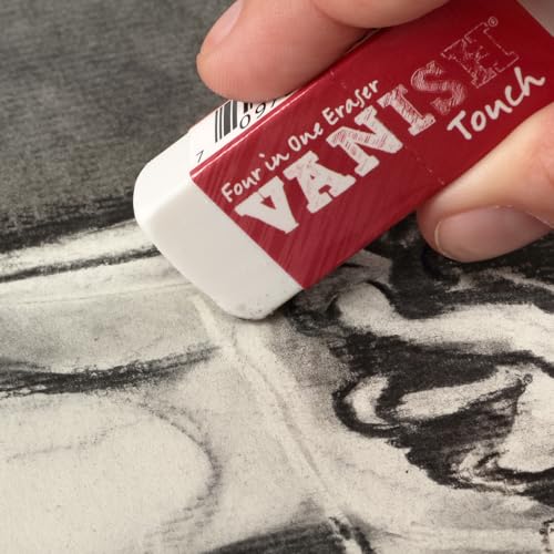 Acurit Vanish Touch Artist Eraser, Latex-Free - Soft, Flexible Pencil Erasers, Sketching Supplies W/Protective Sleeve - Graphite, Charcoal, Pastel Compatible - size: 1 Pack