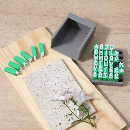 Clay Stamps Letters and Numbers, Complete Uppercase and Number Stamp | Complete uppercase letter, number stamp set for clay.Plastic,clear impressions.Easy press-on use.For pottery,ceramics,DIY