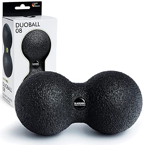 BLACKROLL - DUOBALL 08 Massage Ball, Double Lacrosse Ball Massager for Deep Tissue Massage, Trigger Point Massage Tool for Back, Spine and Shoulder, Muscle Recovery and Relief, Black - size: 3.2"