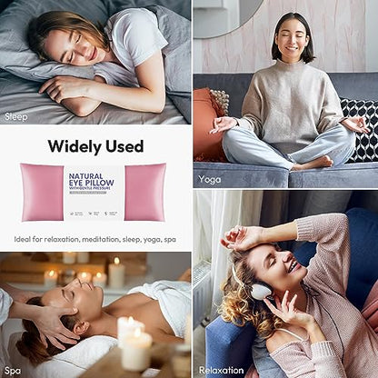 Weighted Eye Pillow for Yoga, Moist Heat Mask for Dry Eyes(Pink) - color: Eye Mask02-pink