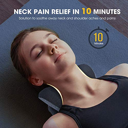 ZAMAT Neck and Shoulder Relaxer w/Magnetic Therapy Pillowcase, Neck Stretcher Chiropractic Pillows for Pain Relief, Cervical Traction Device for Relieve TMJ Headache Muscle Tension Spine Alignment - color: Grey