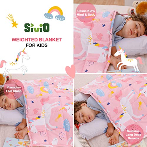 Sivio Cotton Weighted Blanket for Sleeping, 36"x48" 3 lbs - color: Pink Unicorn, size: 36"x 48" 3lbs