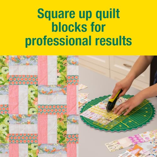 Omnigrid 360 Rotating Self-Healing Cutting Mat, 14 Inch | Precision Fabric Cutting Mat with Durable Surface for Quilting, Sewing & Crafts - style: 14"