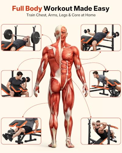 YOLEO 880-1980LBS ASTM-Certified All in One Weight Bench Set Home Strength